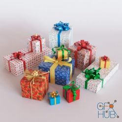 3D model Set of gift boxes