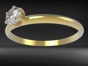 3D model Elegant ring with diamond