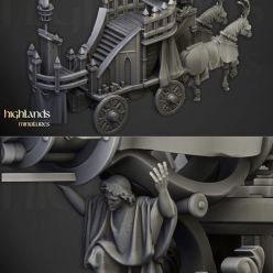 3D model Arcane Cannon on Chariot – 3D Print