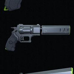 3D model Sci-fi Revolver (PBR)
