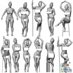 3D model 3D Scan Store – Female 03 Life Model Bundle + Render Scene