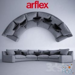 3D model Semicircular sofa Arflex Ben-Ben