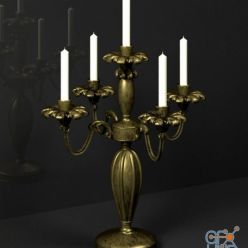 3D model Bronze candlestic
