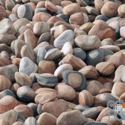 3D model Collection of river pebbles (max 2011)