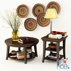 3D model Tables and decor by Pottery Barn