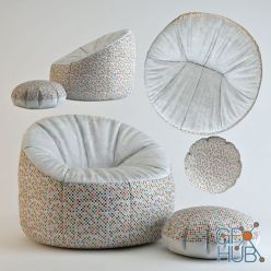 3D model Top DreamBag armchair