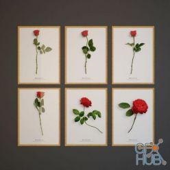 3D model Decor with roses