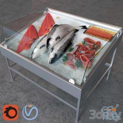 3D model salmon set