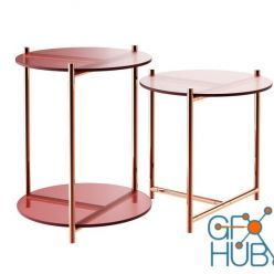 3D model Long Playing Glass Side Table by Eponimo