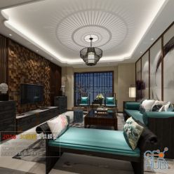 3D model Living room space C016