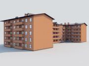 3D model Five-story house