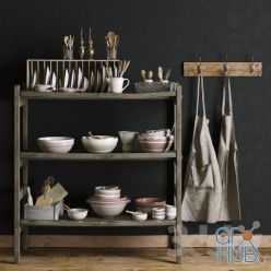 3D model Pottery and wooden products