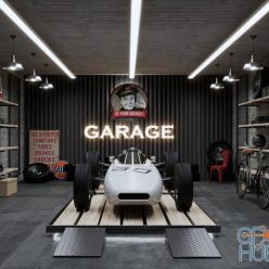 3D model Garage Interior design for Rhino