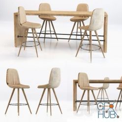 3D model Table & chair set