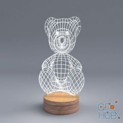 3D model TeddyBear BULBING lamp by Cheha