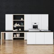 3D model Modern kitchen with equipment Miele и Smeg