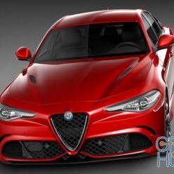 3D model Alfa Romeo Giulia Quadrifoglio 2016