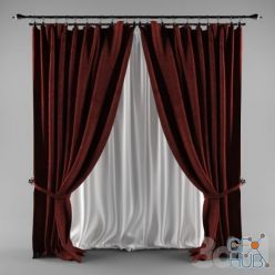 3D model Curtain cashmere