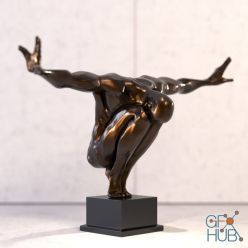 3D model Olympic man Sculpture By Libra Company