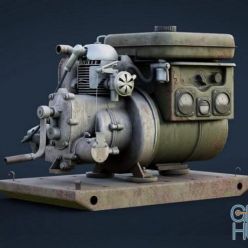 3D model Old Generator PBR