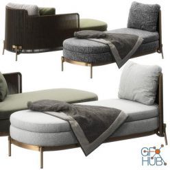 3D model Sofa and Armchair Furniture Set 1