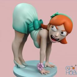 3D model Jessica at Flu Party – 3D Print