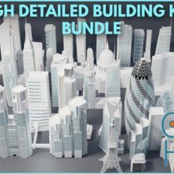 3D model ArtStation – 100+ Real World High Detailed Skyscrapers and Buildings