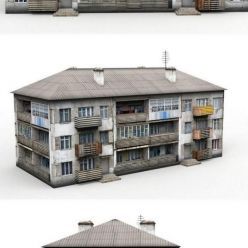 3D model 3D Three-storey house