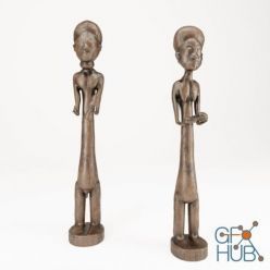 3D model Totemic wooden figures