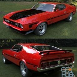 3D model Ford Mustang Mach 1 1971
