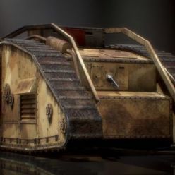 3D model Landship WWI Heavy Tank PBR