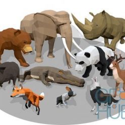 3D model Cubebrush – Animals Africa Cartoon Collection – Animated 01