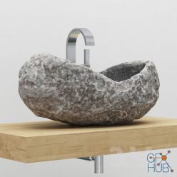3D model Washing mrable rock