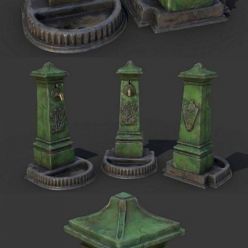 3D model Old Water Fountain PBR