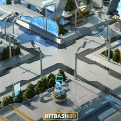 3D model Kitbash3D – Props: High Tech Streets (FULL)