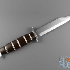 3D model Knife with custom handle