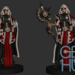 3D model Techpriest Space Nun Anime Figurine – 3D Print