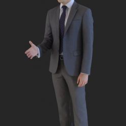 3D model Man in Suit Shaking hand