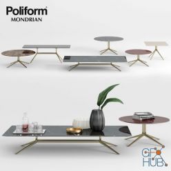 3D model Table set Mondrian by Poliform