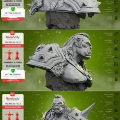 3D model Orc The Executioner Bust – 3D Print