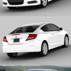 3D model Honda Civic Coupe 2012 car