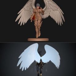 3D model Winged Space Nun Anime Figurine – 3D Print