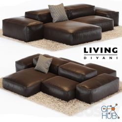 3D model Sofa Extrasoft - Living Divani