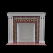 3D model Mosaic fireplace