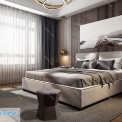 3D model Modern Style Bedroom Interior 6