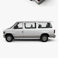 3D model Ford E-Series Passenger Van 1998