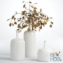 3D model Flower vase Ornament white (max 2015)