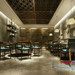 3D model Chinese restaurant interior 37