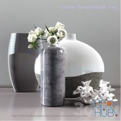 3D model Cylinder Textured Bottle Vase