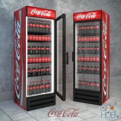 3D model Refrigerator Coca-cola